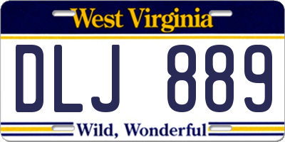 WV license plate DLJ889