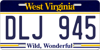 WV license plate DLJ945