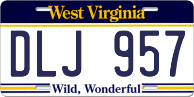 WV license plate DLJ957