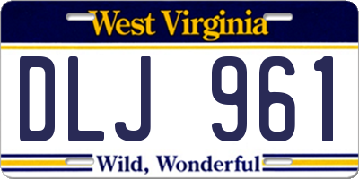 WV license plate DLJ961