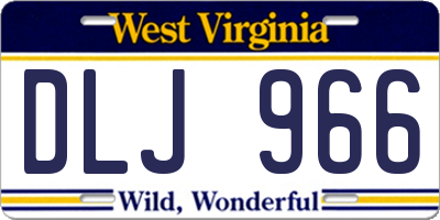 WV license plate DLJ966