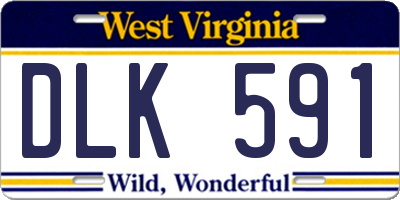 WV license plate DLK591