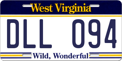 WV license plate DLL094