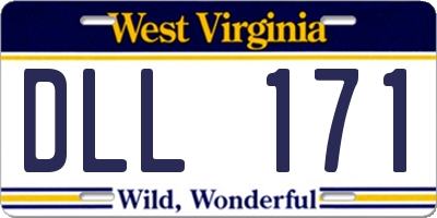 WV license plate DLL171