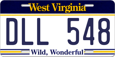 WV license plate DLL548