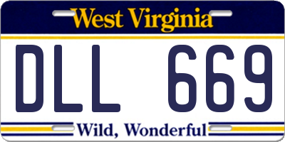 WV license plate DLL669
