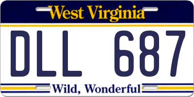 WV license plate DLL687