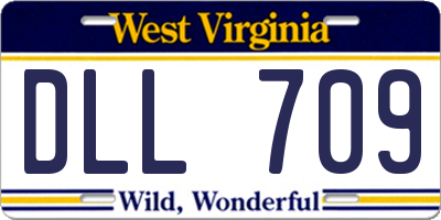 WV license plate DLL709