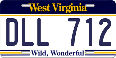 WV license plate DLL712