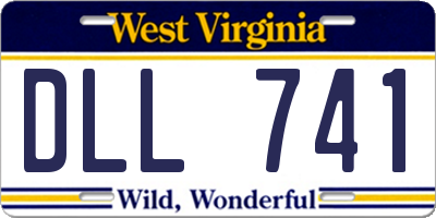 WV license plate DLL741