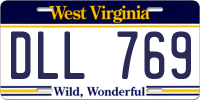 WV license plate DLL769