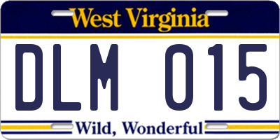 WV license plate DLM015