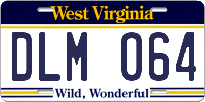 WV license plate DLM064