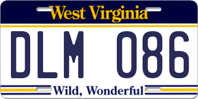 WV license plate DLM086
