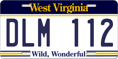 WV license plate DLM112