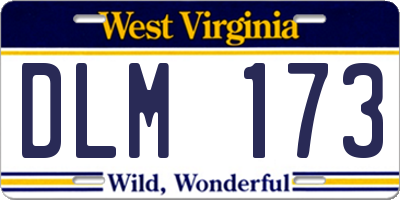WV license plate DLM173