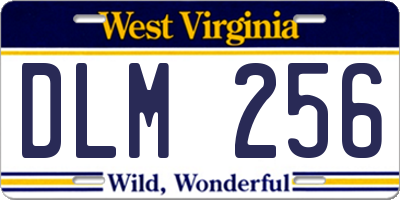 WV license plate DLM256