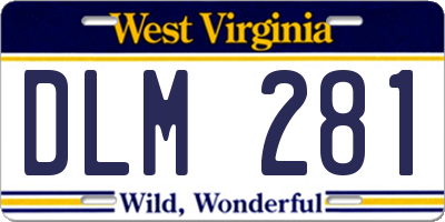 WV license plate DLM281