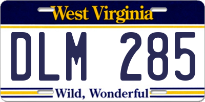 WV license plate DLM285