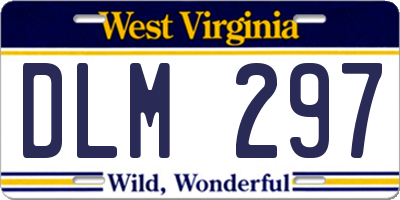 WV license plate DLM297