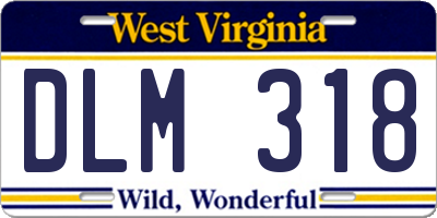 WV license plate DLM318