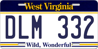 WV license plate DLM332