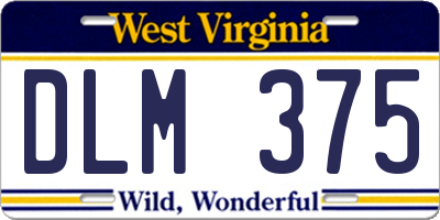 WV license plate DLM375