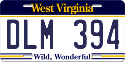 WV license plate DLM394