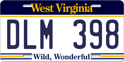 WV license plate DLM398