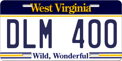 WV license plate DLM400