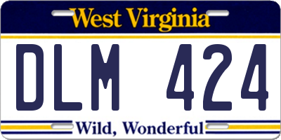 WV license plate DLM424