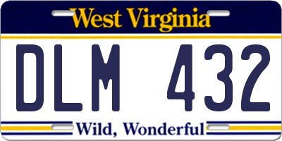WV license plate DLM432