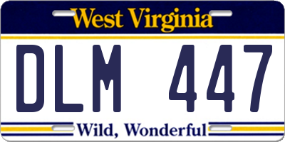 WV license plate DLM447