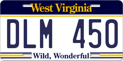 WV license plate DLM450