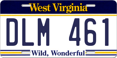 WV license plate DLM461