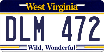 WV license plate DLM472