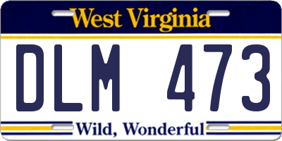 WV license plate DLM473
