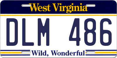 WV license plate DLM486