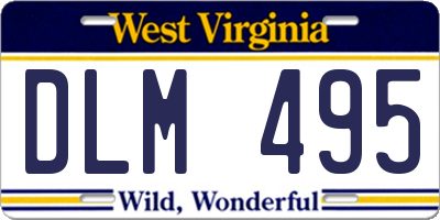 WV license plate DLM495