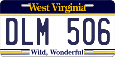 WV license plate DLM506