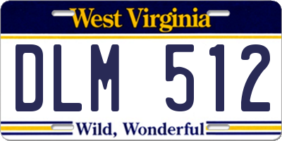 WV license plate DLM512