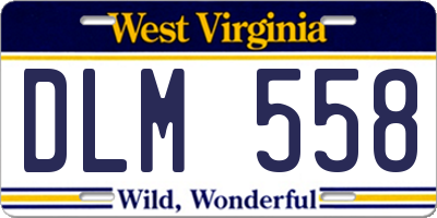 WV license plate DLM558