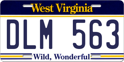 WV license plate DLM563