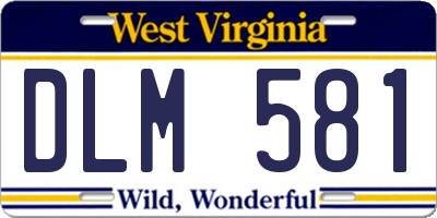 WV license plate DLM581