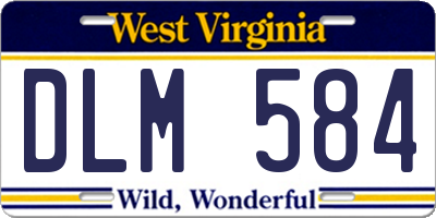 WV license plate DLM584