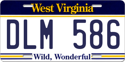 WV license plate DLM586