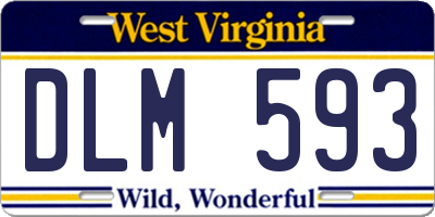 WV license plate DLM593