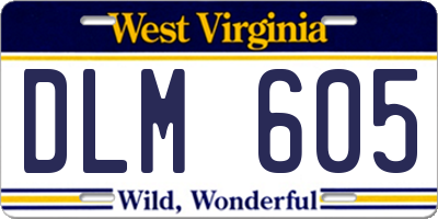 WV license plate DLM605