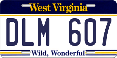 WV license plate DLM607