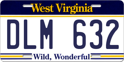 WV license plate DLM632